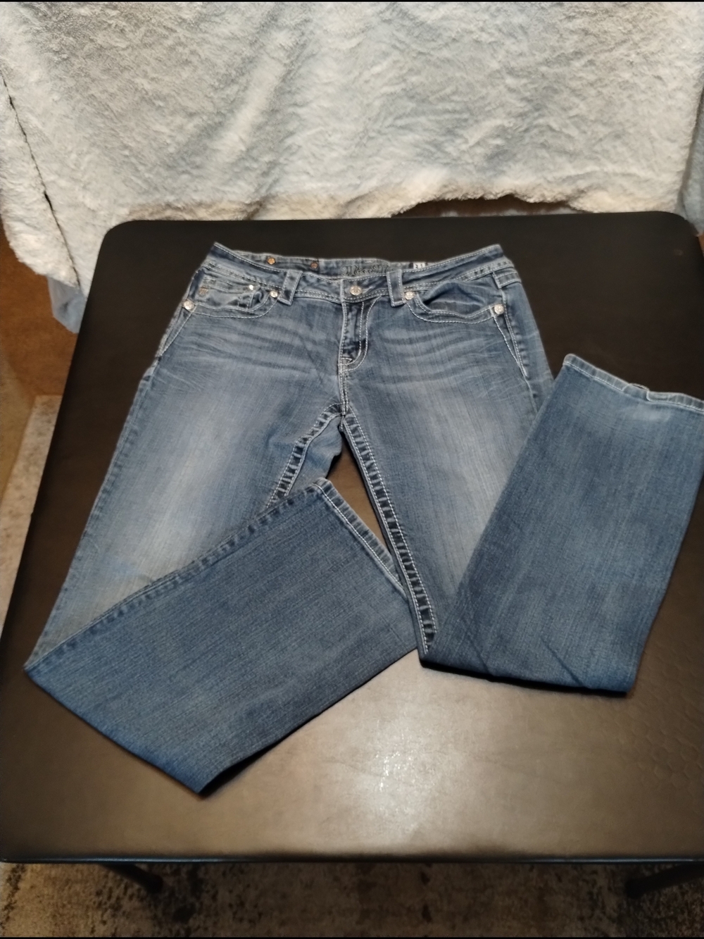 Miss Me Women's Mid-Blue Straight Jeans Sz 31